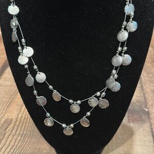 EUC-3 TIER SILVER NECKLACE